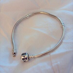 Classic Pandora silver snake chain bracelet.